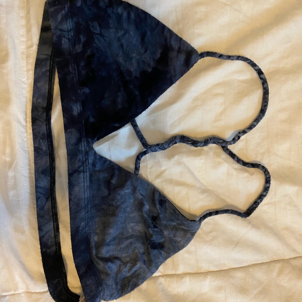 Blue Tie die bralette